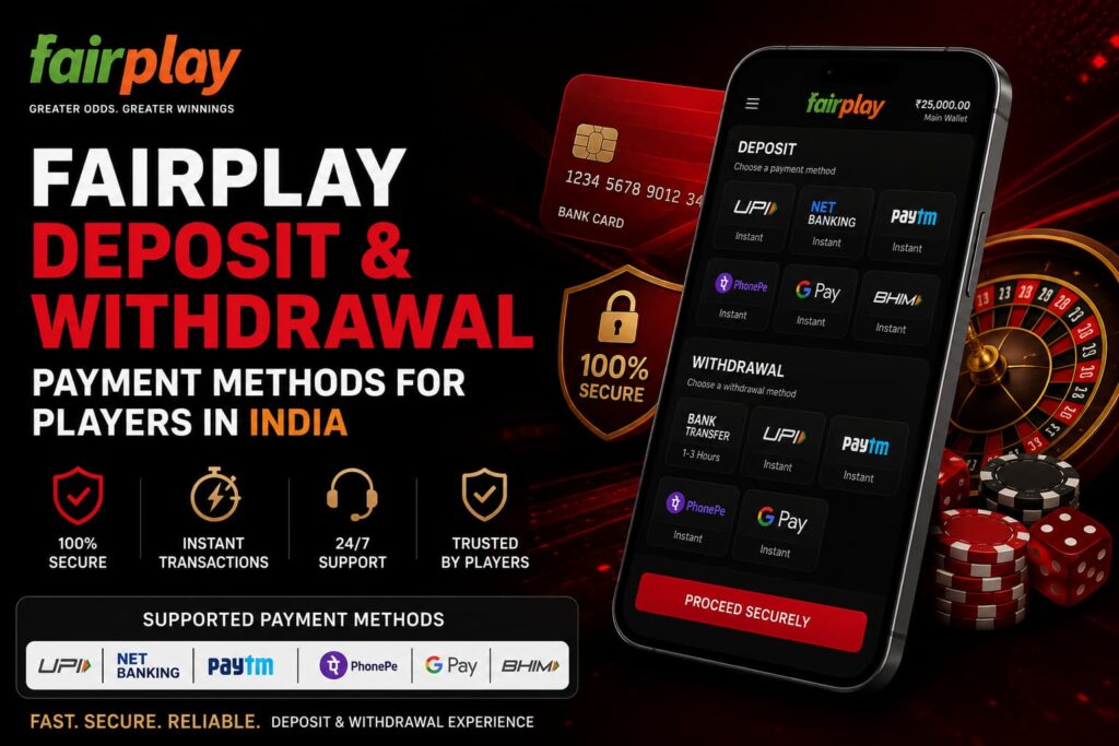 Fairplay Deposit and Withdrawal – Payment Methods for Players in India